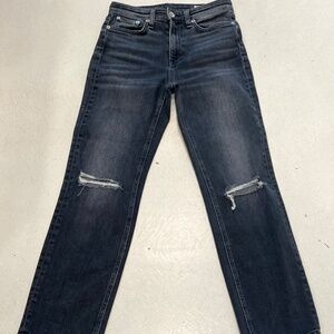 sz 26 Rag & Bone High-Rise Slim Straight Leg Jean